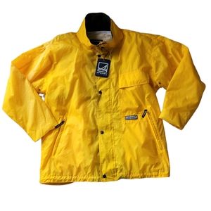 Sperry Top Sider Mens Yellow Windbreaker Jacket Nylon Coat Sz XL NWT